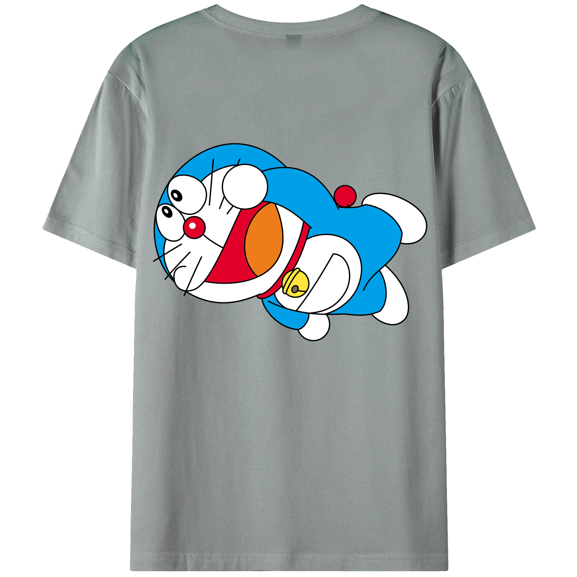（画像用） ドラえもん Doraemon 綿100％ メンズ半袖Tシャツ（バックプリント） 通気性